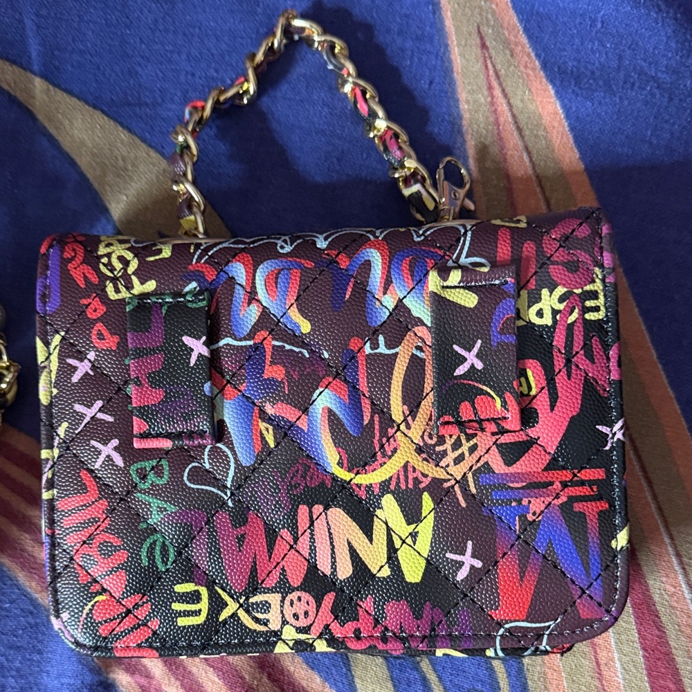 Colorful Graffiti Print Women's Bag - Picture 2 of 6